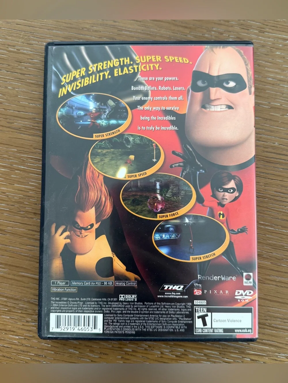 The Incredibles Video Game for PlayStation 2